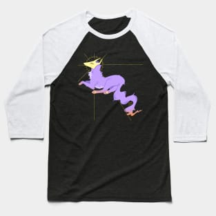 Masked Fox Creature (purple) Baseball T-Shirt